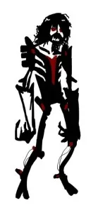One of the (creepier) robots from the GIANT ROBOT BOOK. Woo!